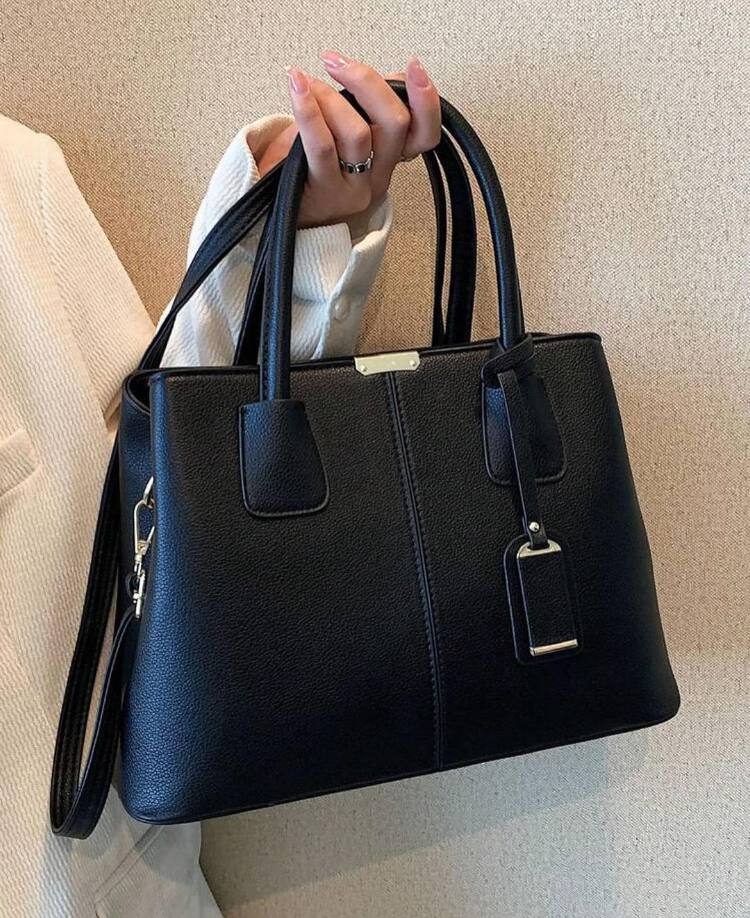 Plaid PU Leather Shoulder Handbag for Women