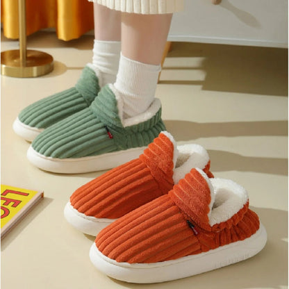 Women's Plush Closed Toe House Slippers Soft Warm Indoor Footwear