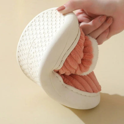 Women's Plush Closed Toe House Slippers Soft Warm Indoor Footwear