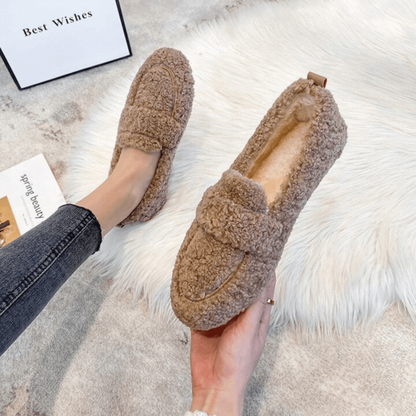 Women's Plush Lined Indoor Slippers with Non Slip Sole