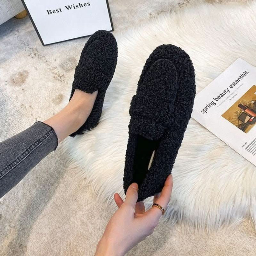 Women's Plush Lined Indoor Slippers with Non Slip Sole