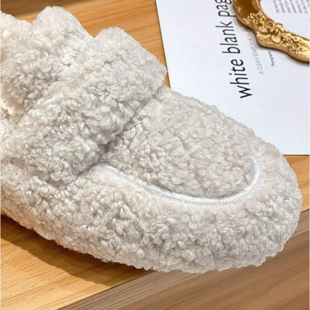 Women's Plush Lined Indoor Slippers with Non Slip Sole