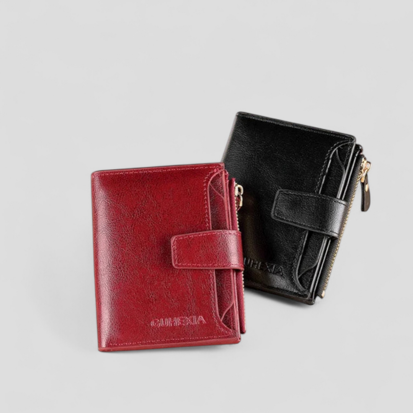 Womens RFID Leather Wallet Zip Card Holder Purse