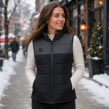 Women's Rechargeable Heated Vest with Adjustable Temperature for Cold Weather