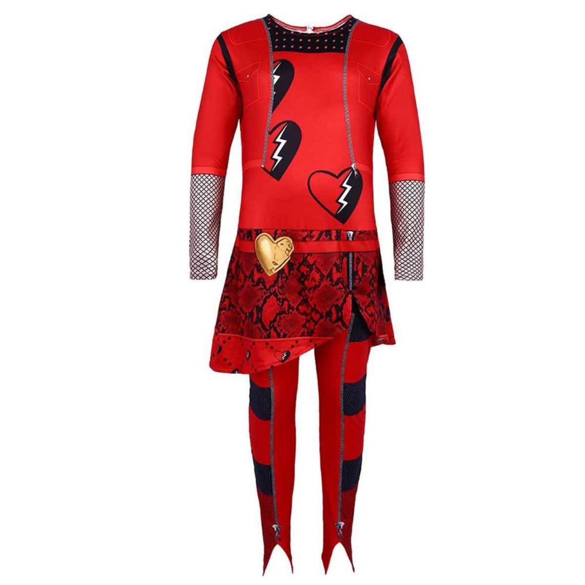 Women's Red Long Sleeve Cosplay Dress Halloween Costume Outfit