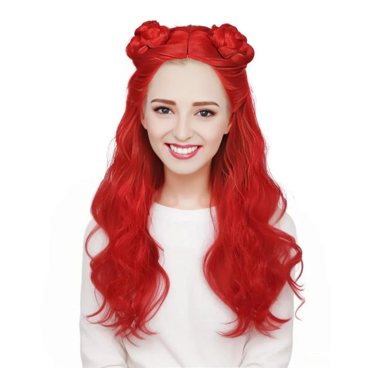 Women's Red Long Sleeve Cosplay Dress Halloween Costume Outfit