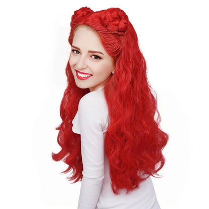 Women's Red Long Sleeve Cosplay Dress Halloween Costume Outfit