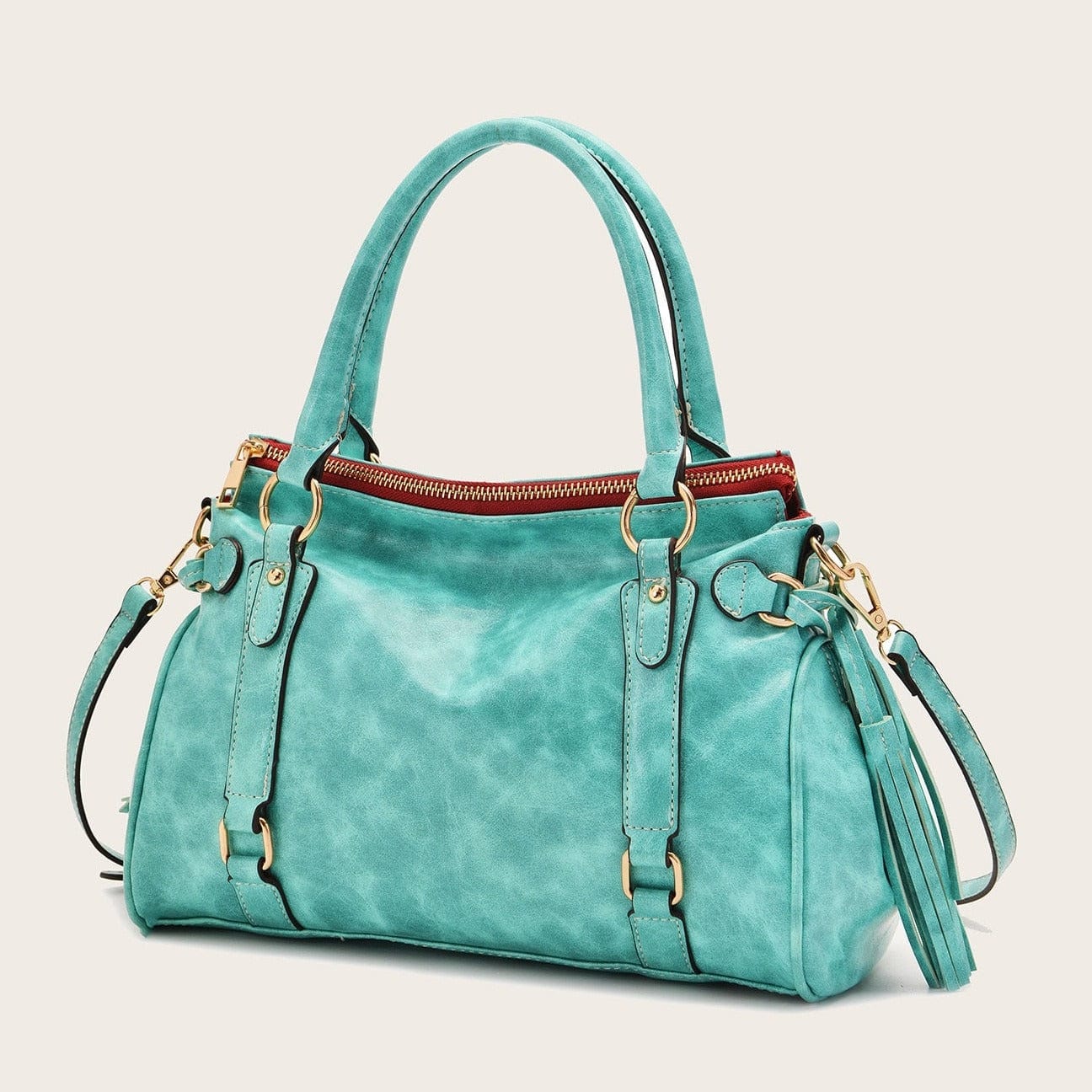 Womens Soft Leather Shoulder Tote Bag Large Capacity Handbag