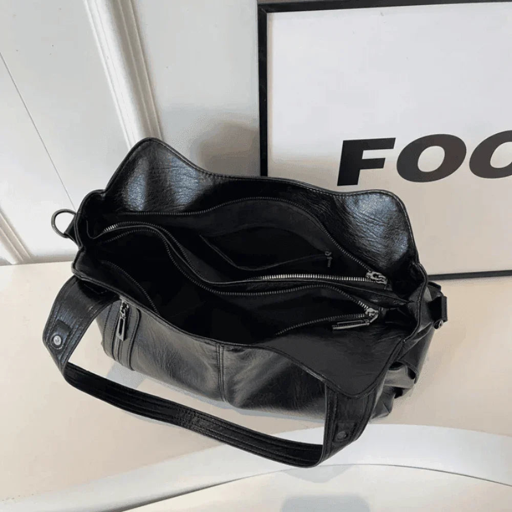 Women's Vegan Leather Shoulder Bag Large Capacity Everyday Tote