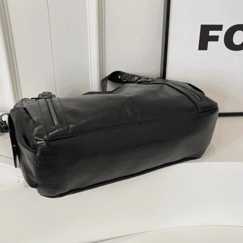 Women's Vegan Leather Shoulder Bag Large Capacity Everyday Tote