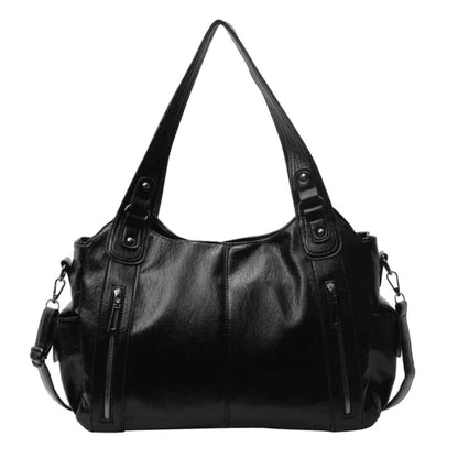 Women's Vegan Leather Shoulder Bag Large Capacity Everyday Tote