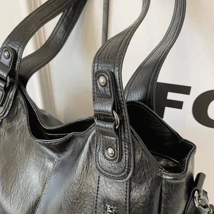 Women's Vegan Leather Shoulder Bag Large Capacity Everyday Tote