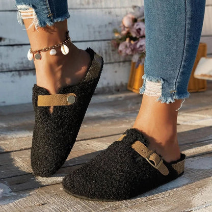 Women's Warm Lined Winter Slippers Non Slip Indoor Shoes