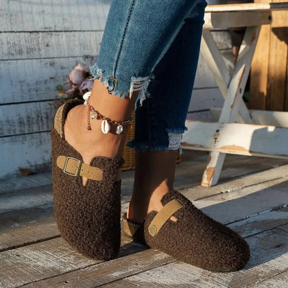 Women's Warm Lined Winter Slippers Non Slip Indoor Shoes