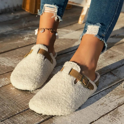Women's Warm Lined Winter Slippers Non Slip Indoor Shoes