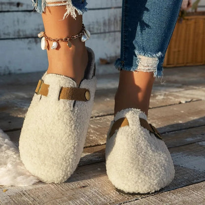 Women's Warm Lined Winter Slippers Non Slip Indoor Shoes