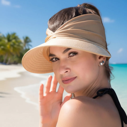 Women's Wide Brim Sun Hat Packable Beach Hat UV Protection