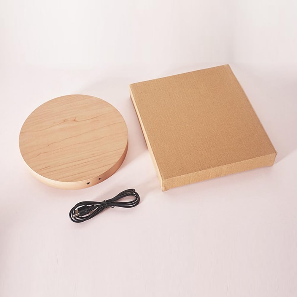 Wood Digital Clock LED Display Time Temperature Desk Clock