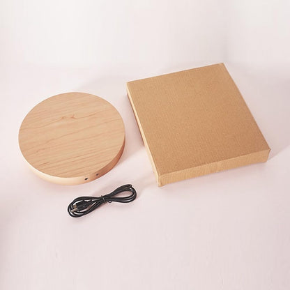 Wood Digital Clock LED Display Time Temperature Desk Clock