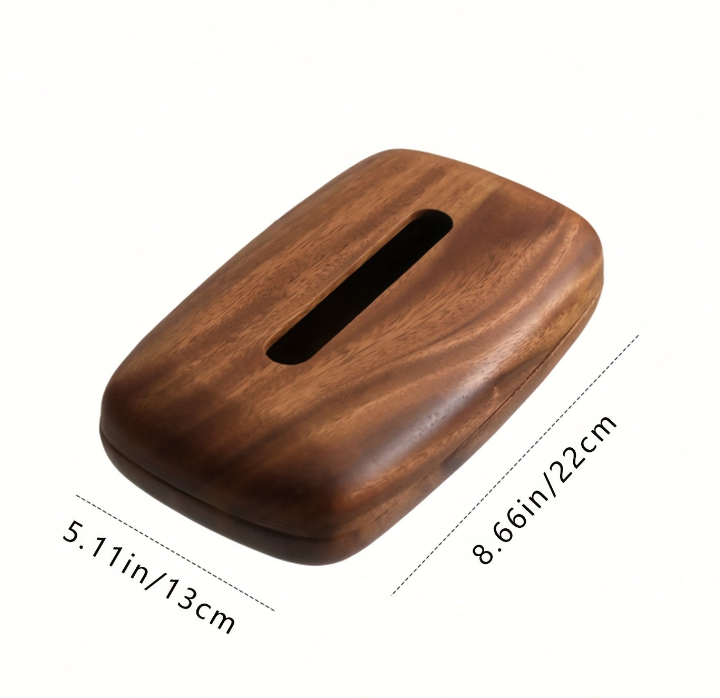 Wood Tissue Box Holder Rectangular Minimalist Desktop Storage Case
