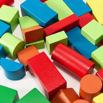 Wooden Building Blocks Set Toddler Stacking Creative Learning Toy