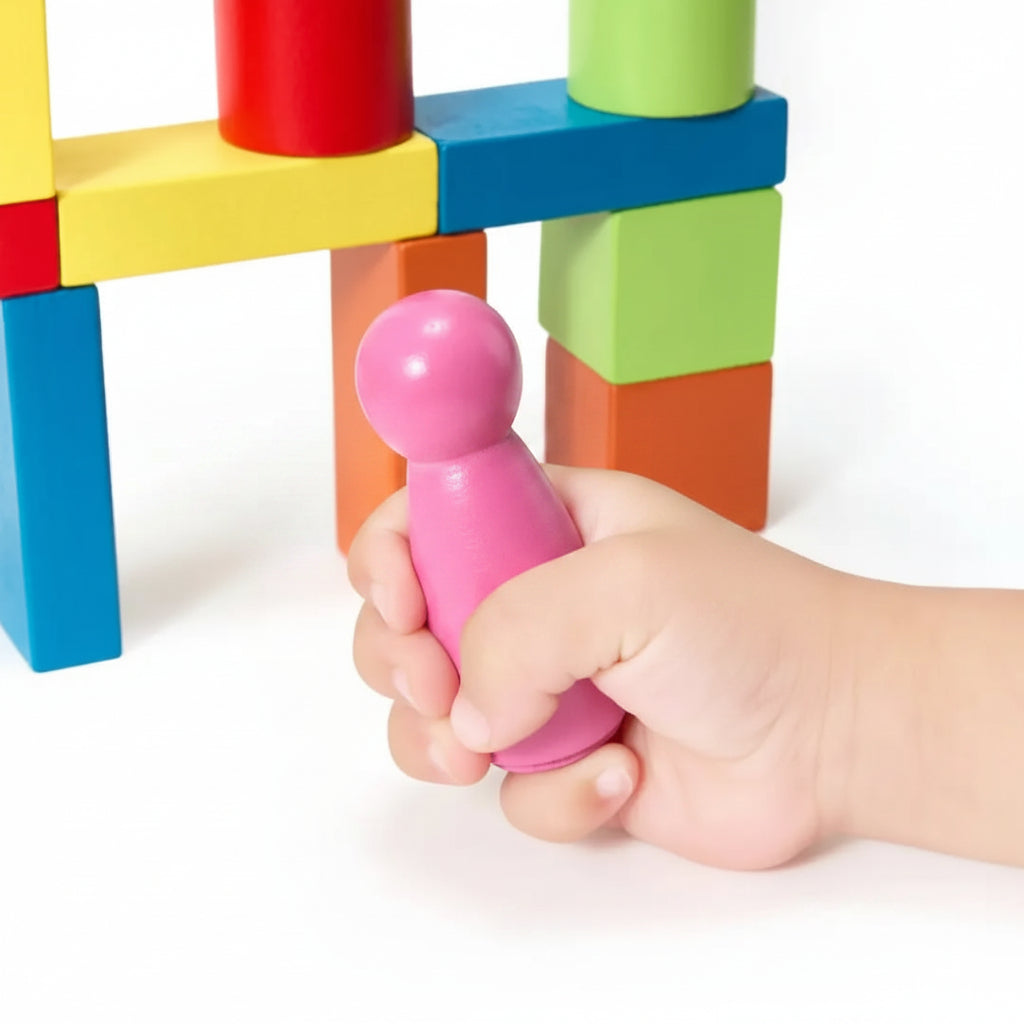 Wooden Building Blocks Set Toddler Stacking Creative Learning Toy