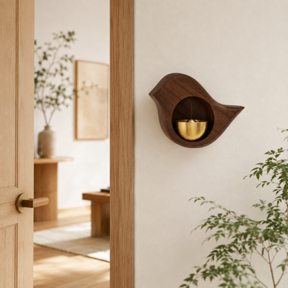 Wooden Decorative Doorbell with Soft Chime and Easy Installation
