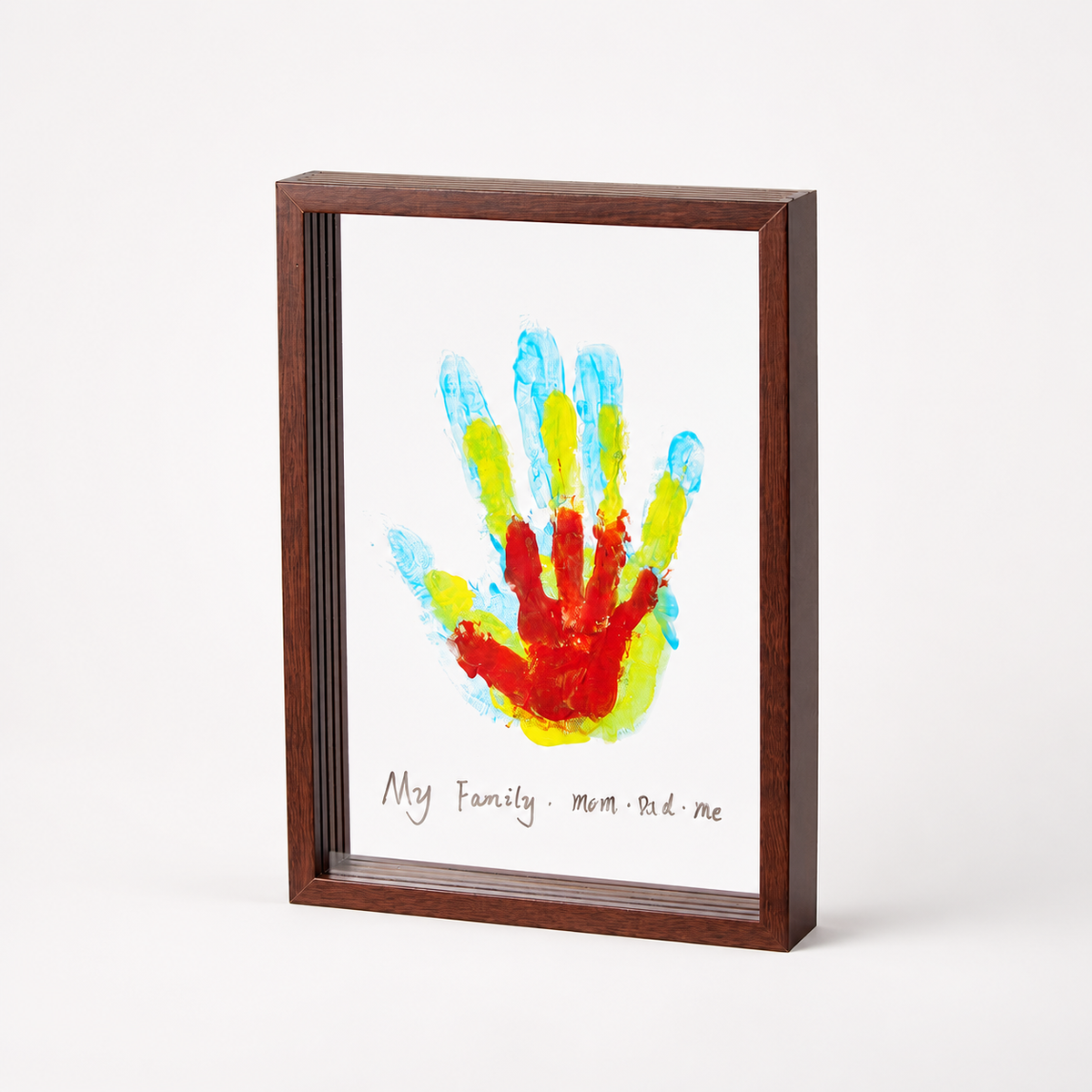 Houten fotolijst voor familiehandafdrukken, herinneringslijst en wanddisplayset