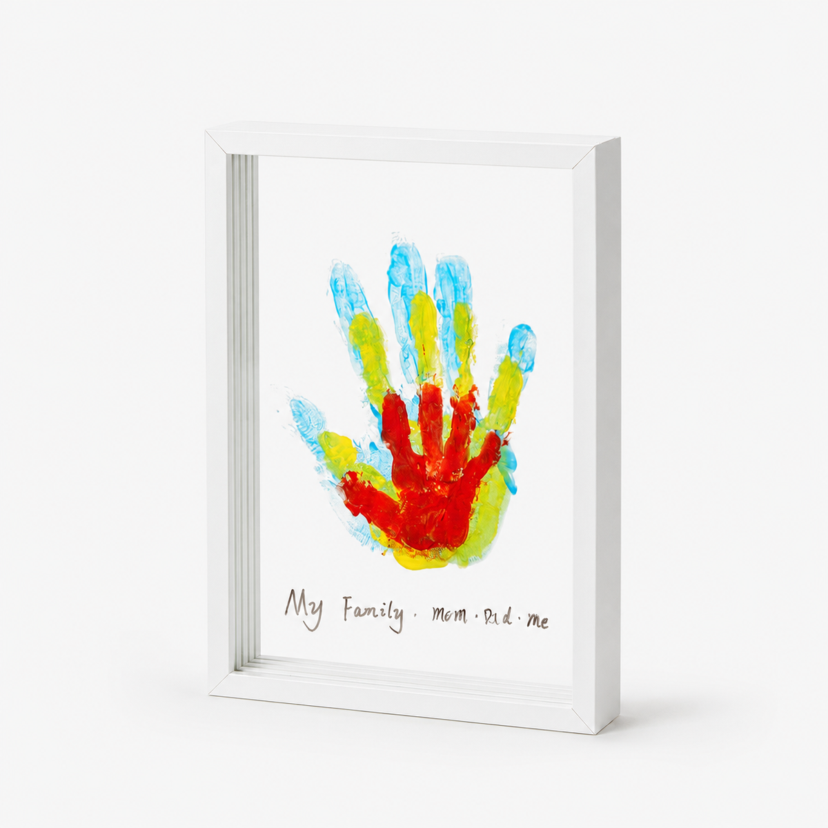Houten fotolijst voor familiehandafdrukken, herinneringslijst en wanddisplayset