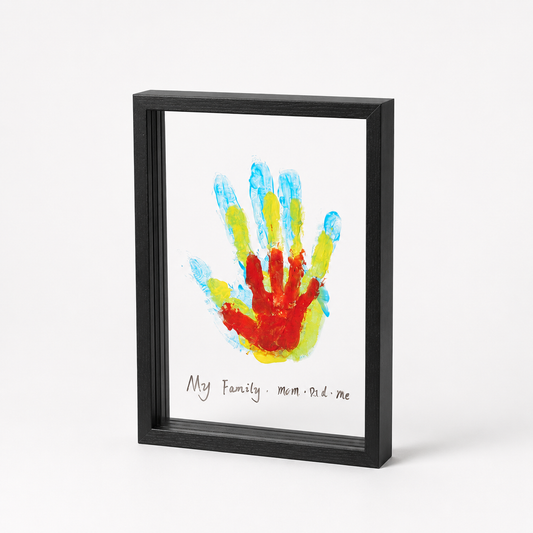 Wooden Family Handprint Keepsake Frame Wall Display Kit