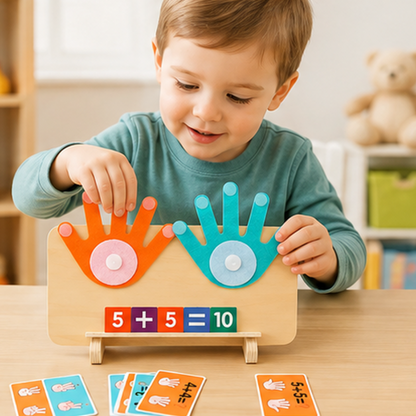 Wooden Finger Counting Math Game for Toddlers