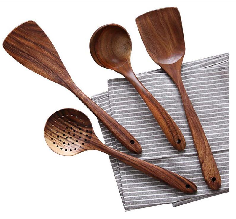 Wooden Kitchen Utensil Set Cooking Tools Spoon Spatula Set