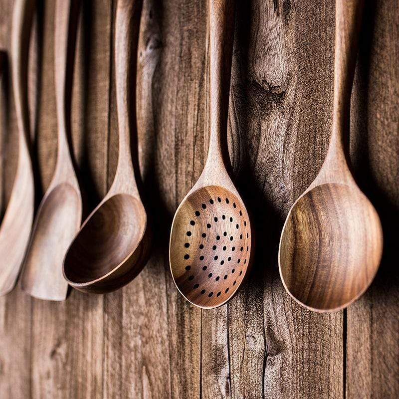 Wooden Kitchen Utensil Set Cooking Tools Spoon Spatula Set