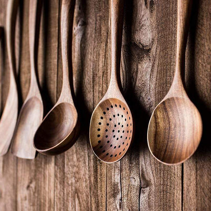 Wooden Kitchen Utensil Set Cooking Tools Spoon Spatula Set