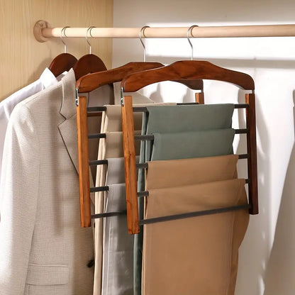 Wooden Multi Layer Clothes Hanger Space Saving Organizer