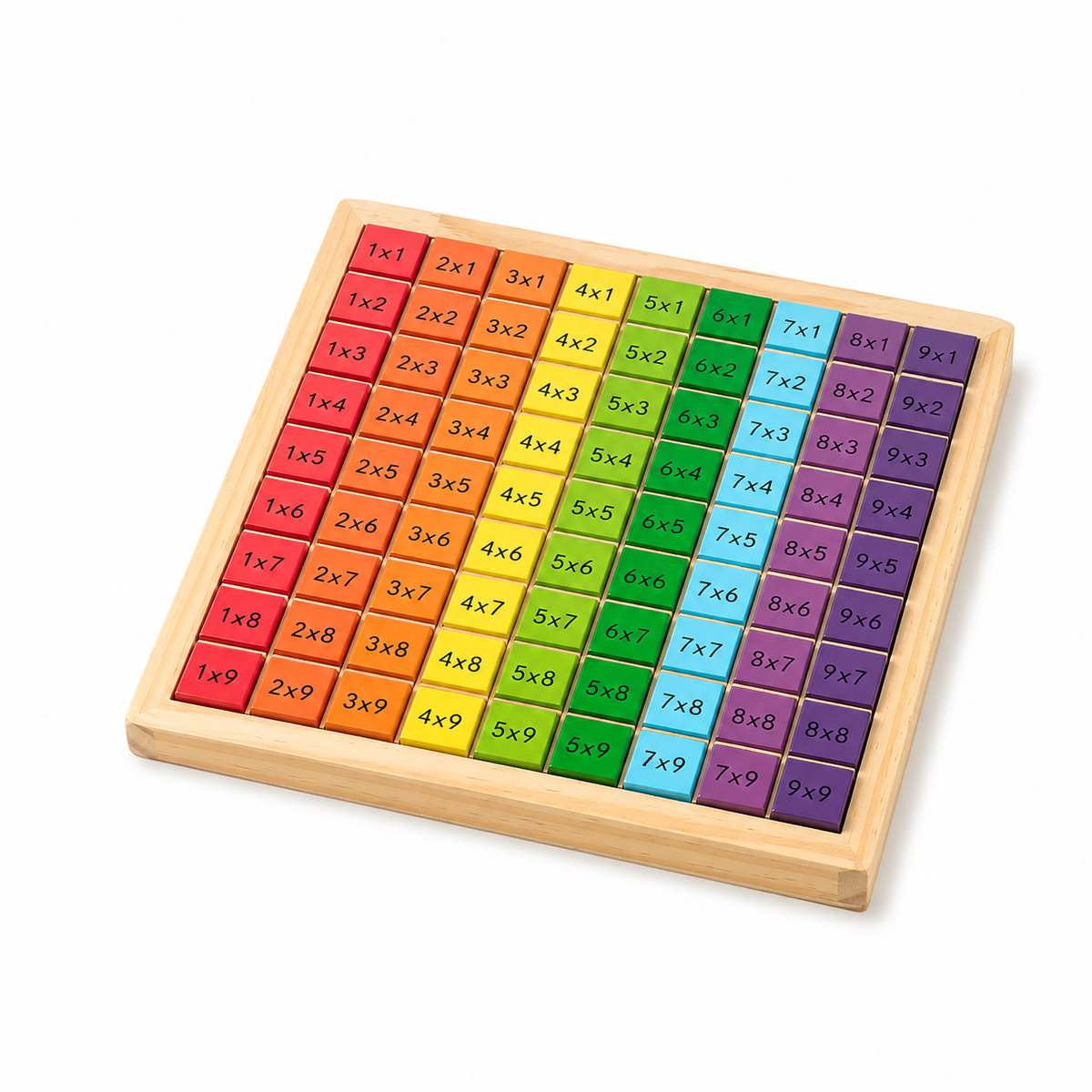 Houten leerbord voor vermenigvuldigen, educatief rekenspeelgoed voor kinderen