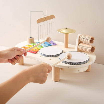 Wooden Musical Learning Table Multi Instrument Activity Toy