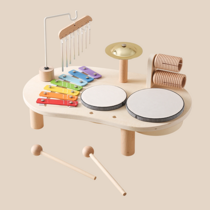 Wooden Musical Learning Table Multi Instrument Activity Toy
