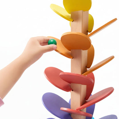 Wooden Musical Tree Toy Colorful Toddler Sensory Activity Playset