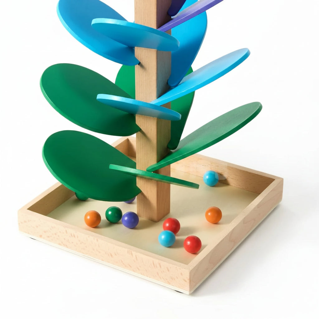 Wooden Musical Tree Toy Colorful Toddler Sensory Activity Playset