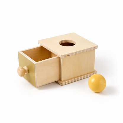 Wooden Object Permanence Box for Toddler Cause and Effect Play