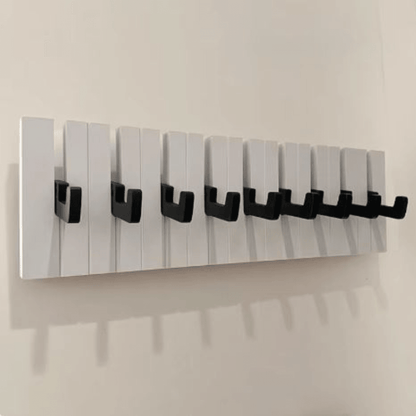 Wooden Piano Keys Coat Rack | Stylish Wall-Mounted Organizer for Music Lovers
