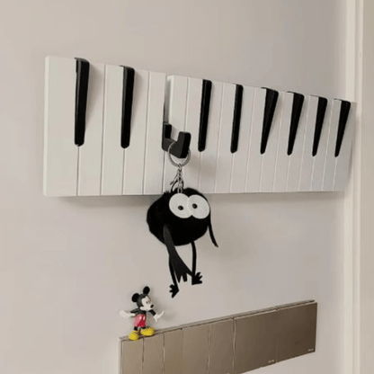 Wooden Piano Keys Coat Rack | Stylish Wall-Mounted Organizer for Music Lovers