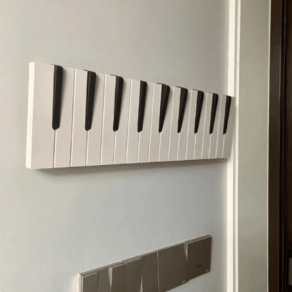 Wooden Piano Keys Coat Rack | Stylish Wall-Mounted Organizer for Music Lovers