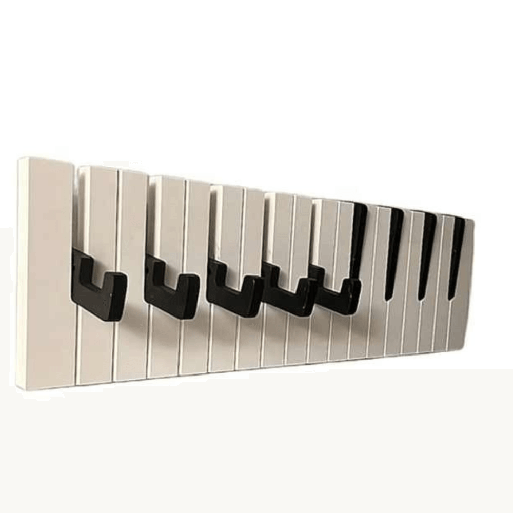 Wooden Piano Keys Coat Rack | Stylish Wall-Mounted Organizer for Music Lovers