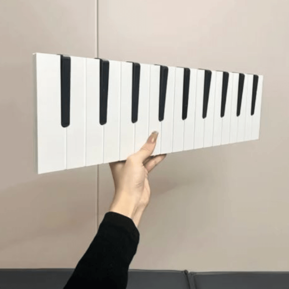 Wooden Piano Keys Coat Rack | Stylish Wall-Mounted Organizer for Music Lovers