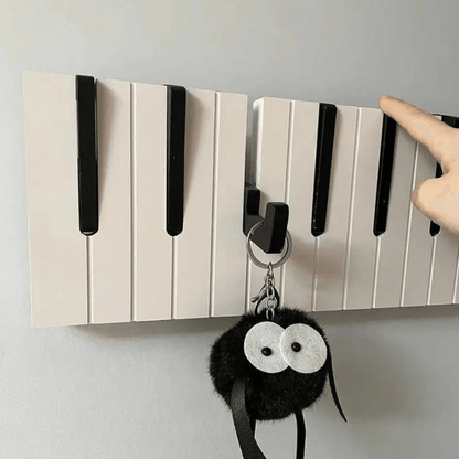 Wooden Piano Keys Coat Rack | Stylish Wall-Mounted Organizer for Music Lovers