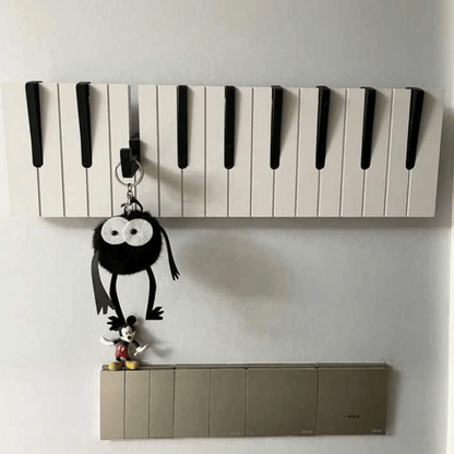 Wooden Piano Keys Coat Rack | Stylish Wall-Mounted Organizer for Music Lovers