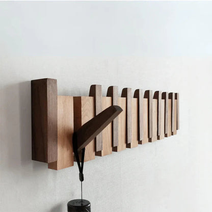 Wooden Piano Wall Coat Rack Decorative Hook Organizer