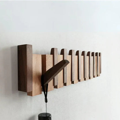 Wooden Piano Wall Coat Rack Decorative Hook Organizer